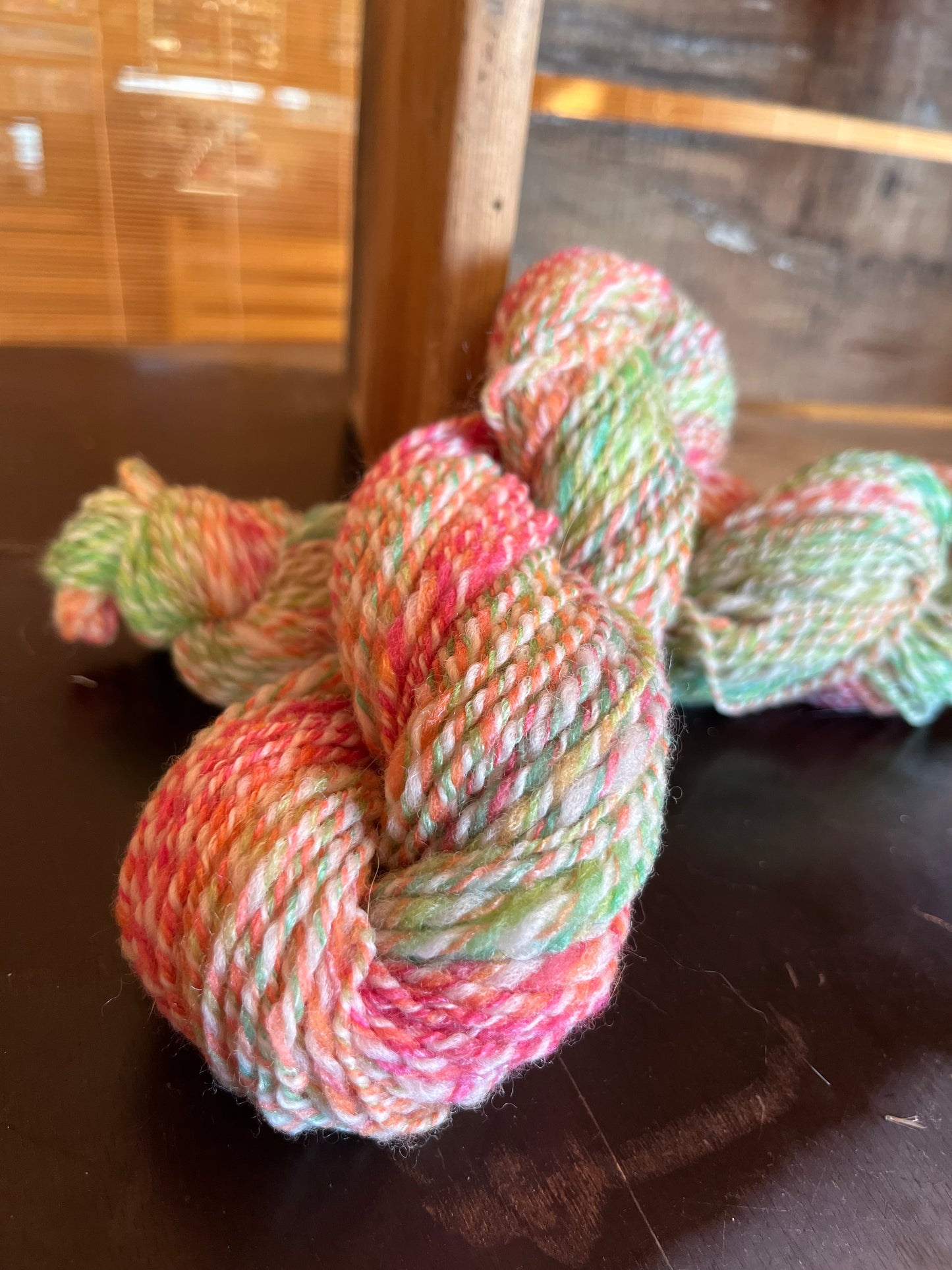 Hand spun alpaca and merino yarn