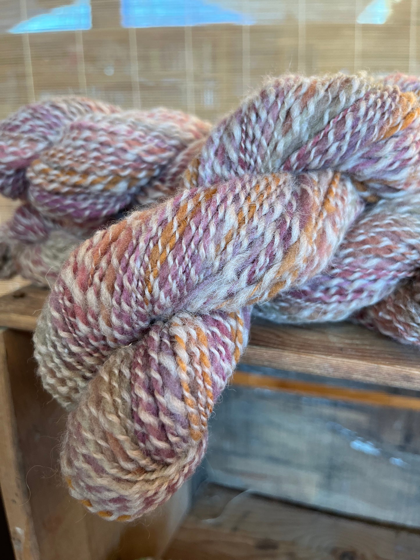 Hand spun alpaca and merino yarn